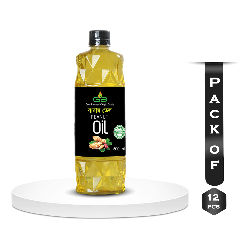 Pack of 12Pcs GB Cold Pressed Peanut Oil - 12*500ml
