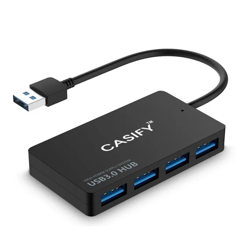 CASIFY H03 Four Ports USB 3.0 Hub - Black