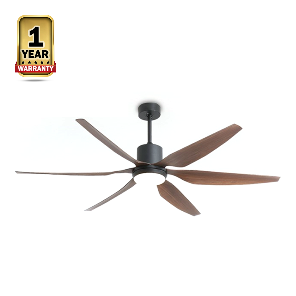 Aviator Ceiling Fan With LED Light And Remote 56 Inch Wooden Brown
