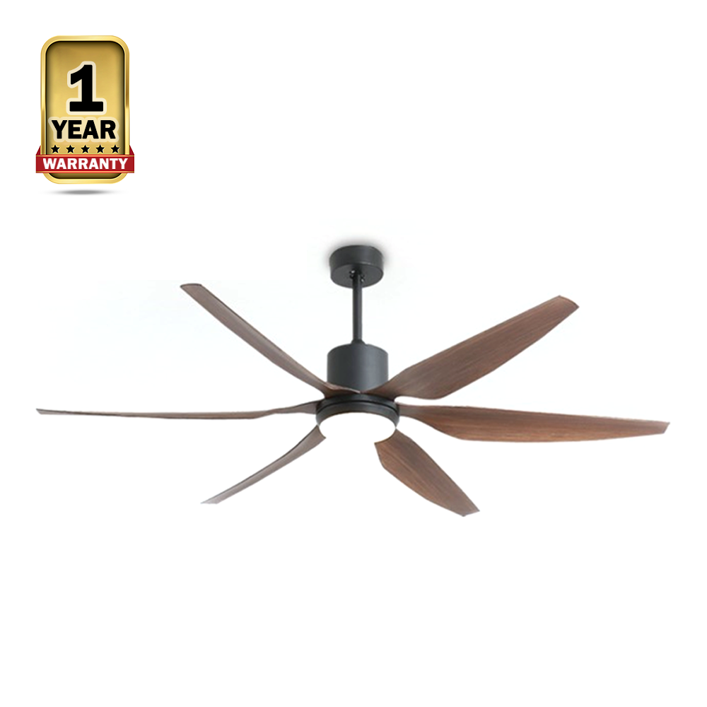 Aviator Ceiling Fan With LED Light And Remote - 56 Inch - Wooden Brown