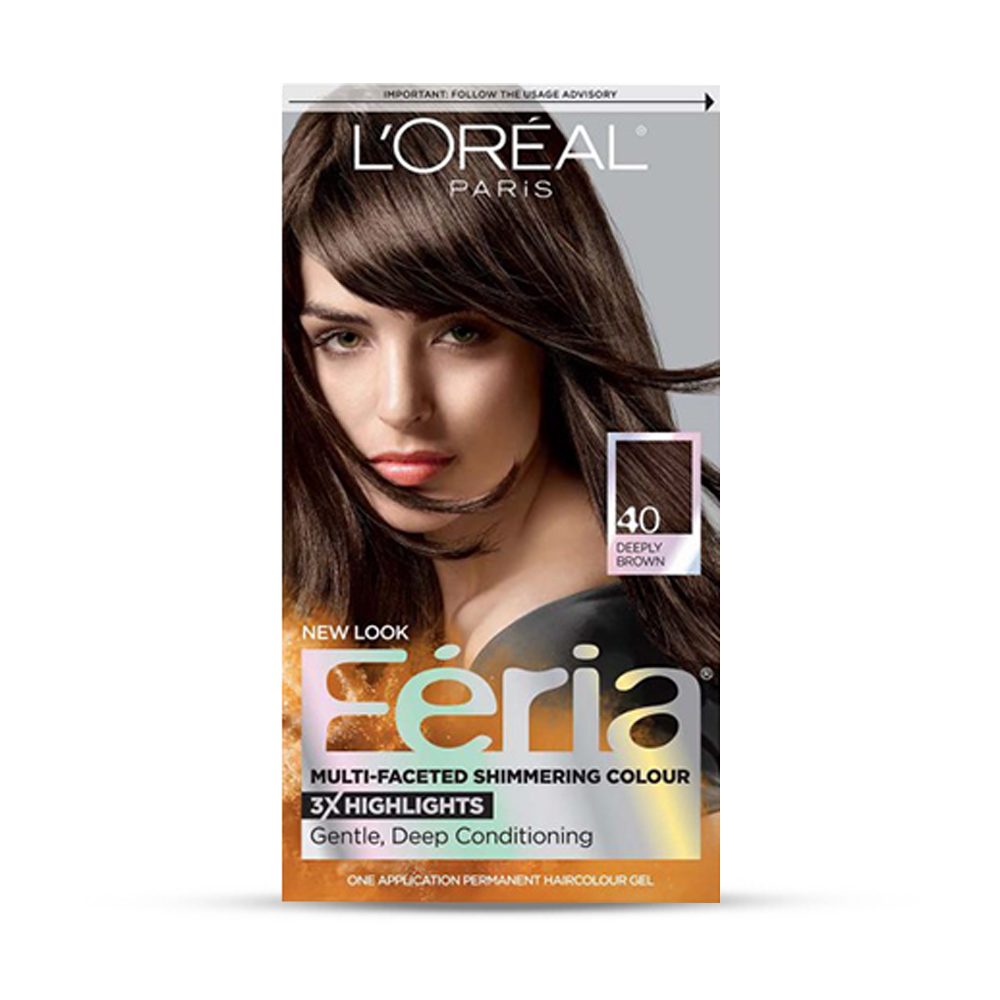 L'Oreal Feria Multi-Faceted Shimmering Color 40 Deep Bronzed - Brown