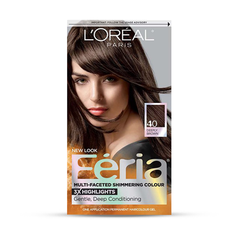 L'Oreal Feria Multi -Faceted Shimmering Color Deep Bronzed - Brown