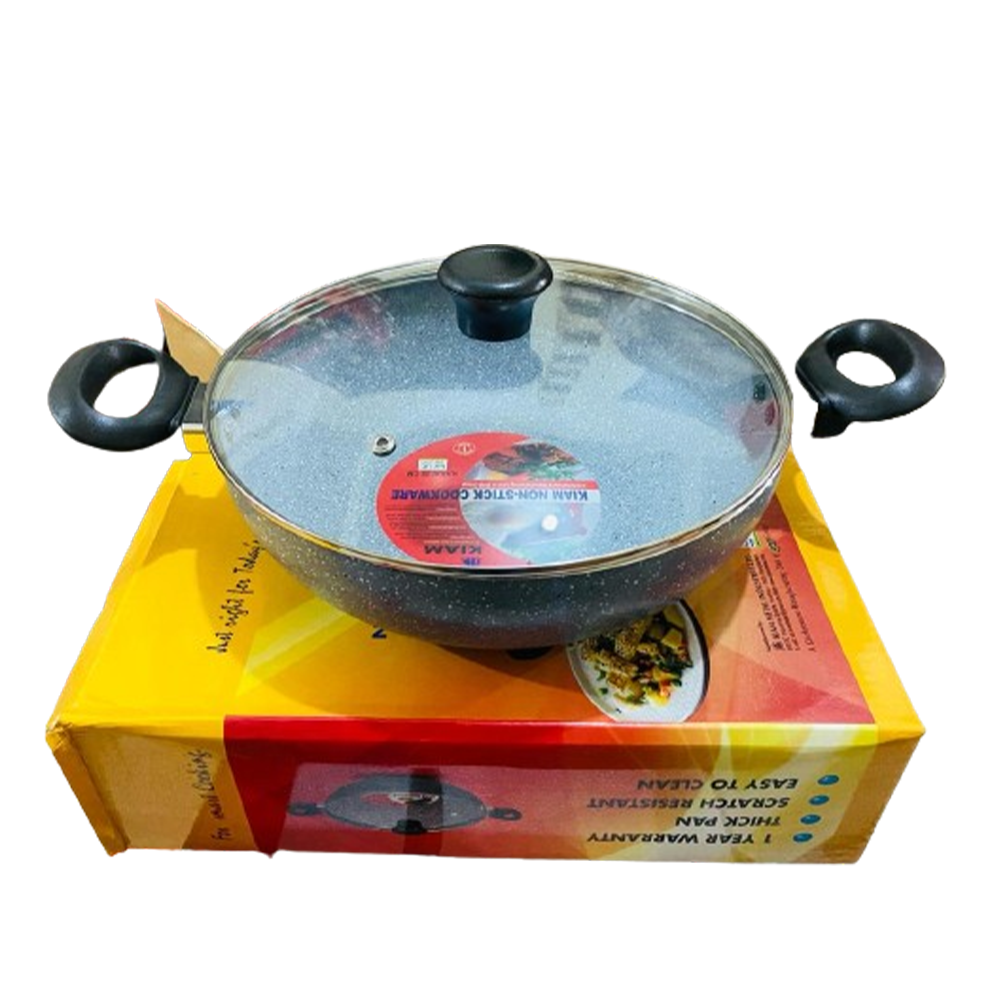 Kiam Classic Non-Stick Karai With Glass Lid - 28cm