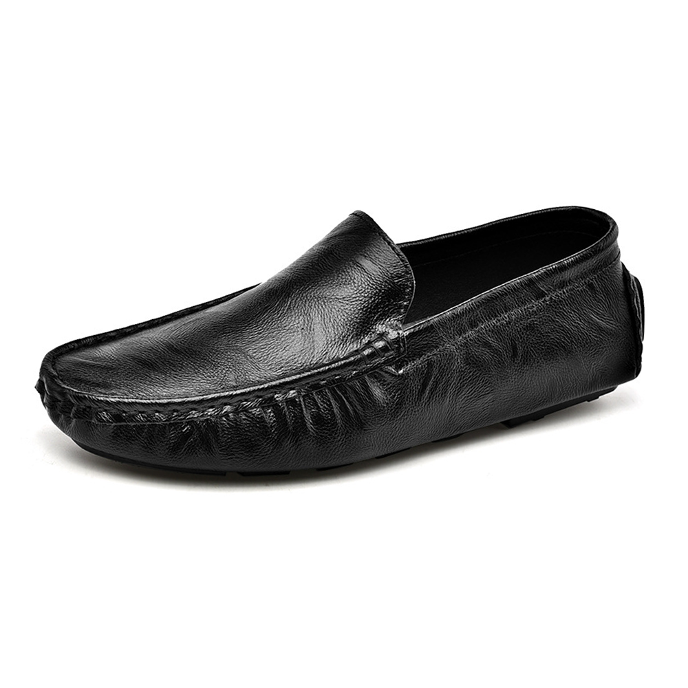 Artificial Leather Loafer For Men - Black - W01