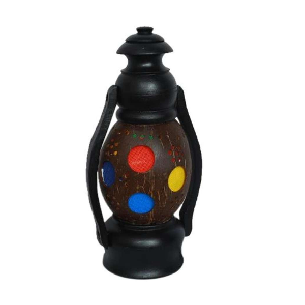 Single Hurricane Lamp - Chocolate and Black