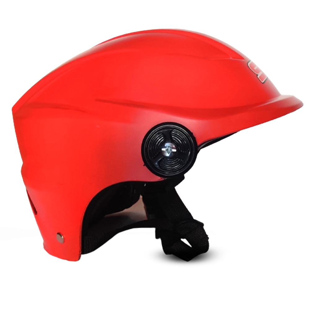 Sfm Open Face Half Helmet Red