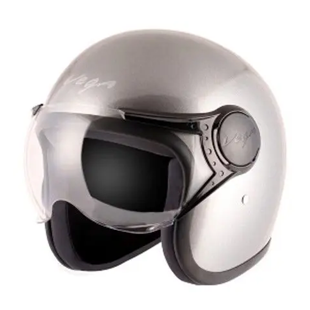 Vega Half Face Helmet - Silver 