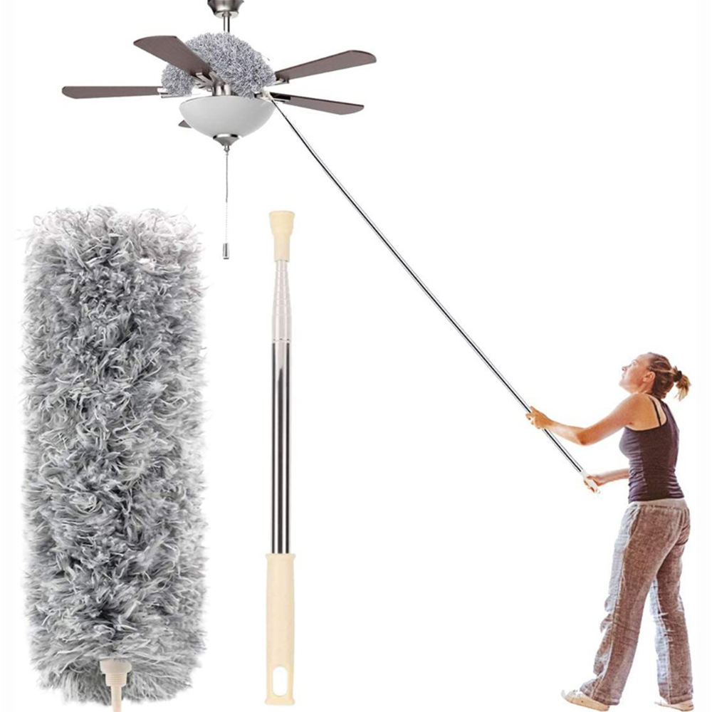 Extendable Duster for Cleaning - Gray