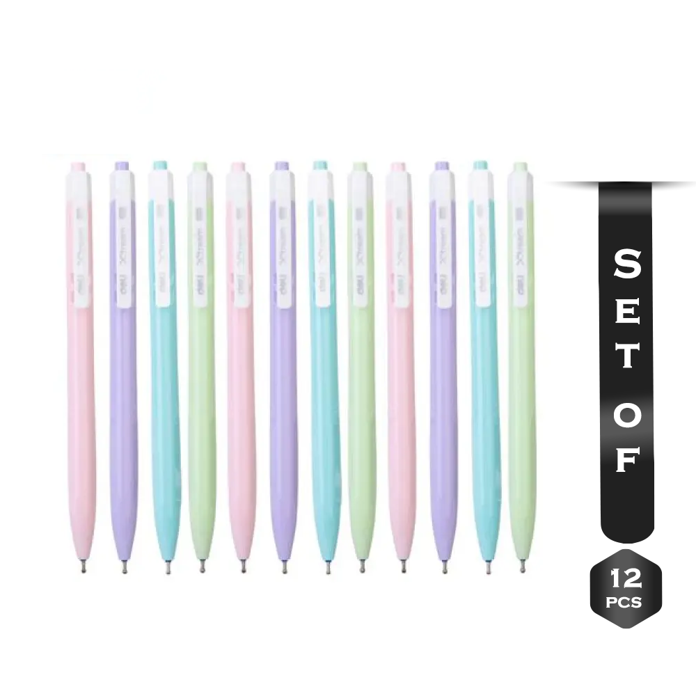 Pack of 12 Pcs Deli Q03330 Ball Point Pen