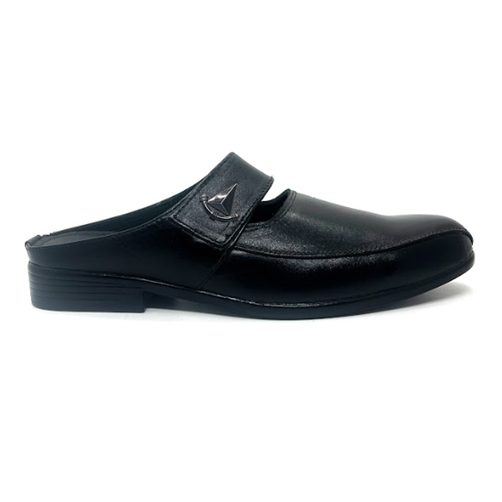 Leather Casual Half Shoes for Men - Black - BW20526