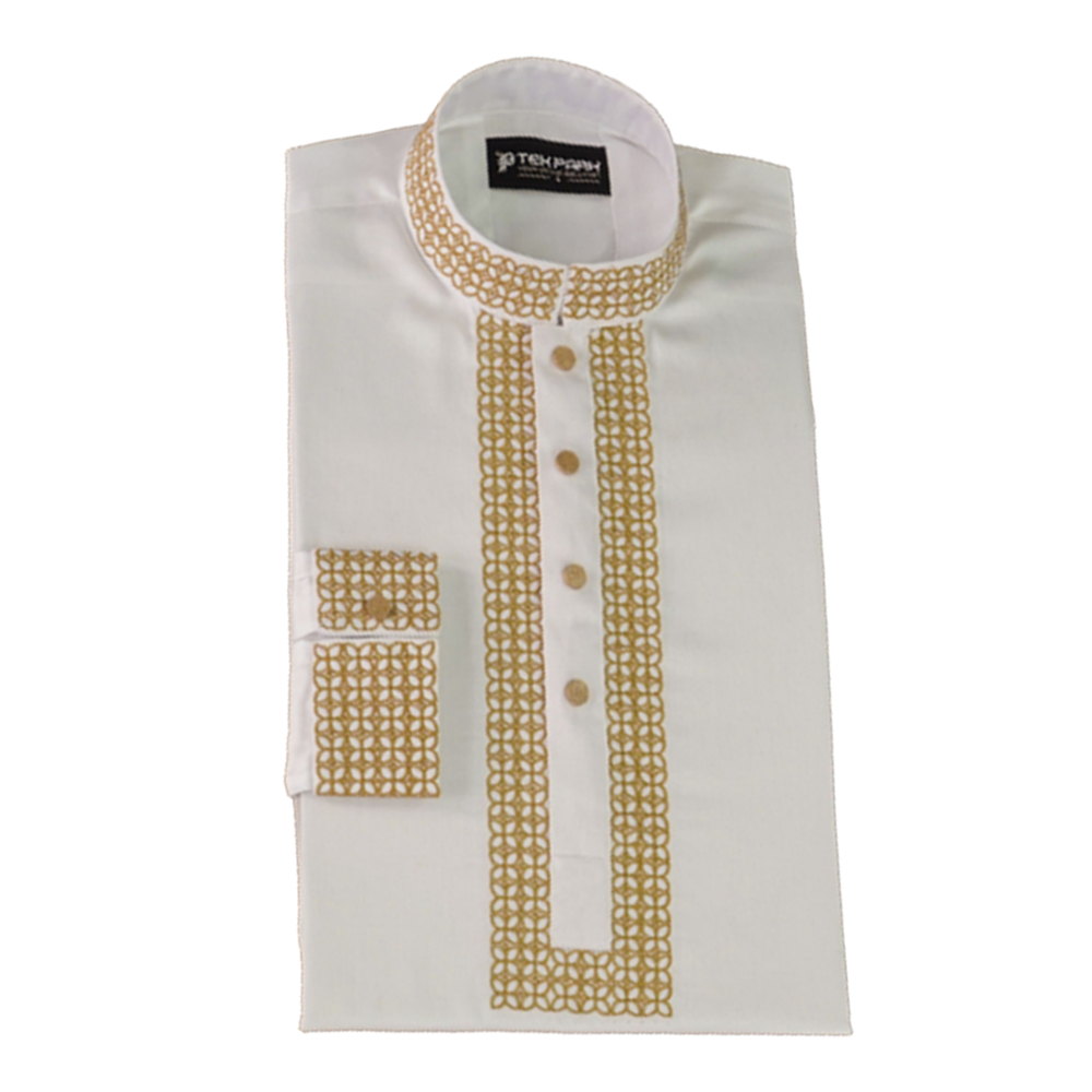 Cotton Panjabi For Men - White - TP-01