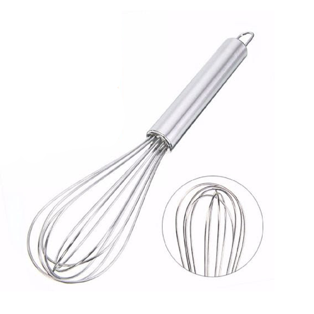 Stainless Steel Hand Held Egg Beater - Silver
