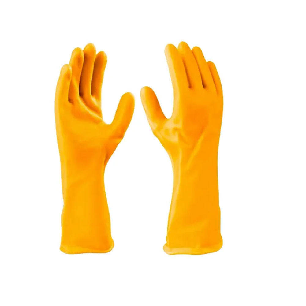 Ingco HGVP01 Plastic Hand Gloves 1 Pair - L - Yellow