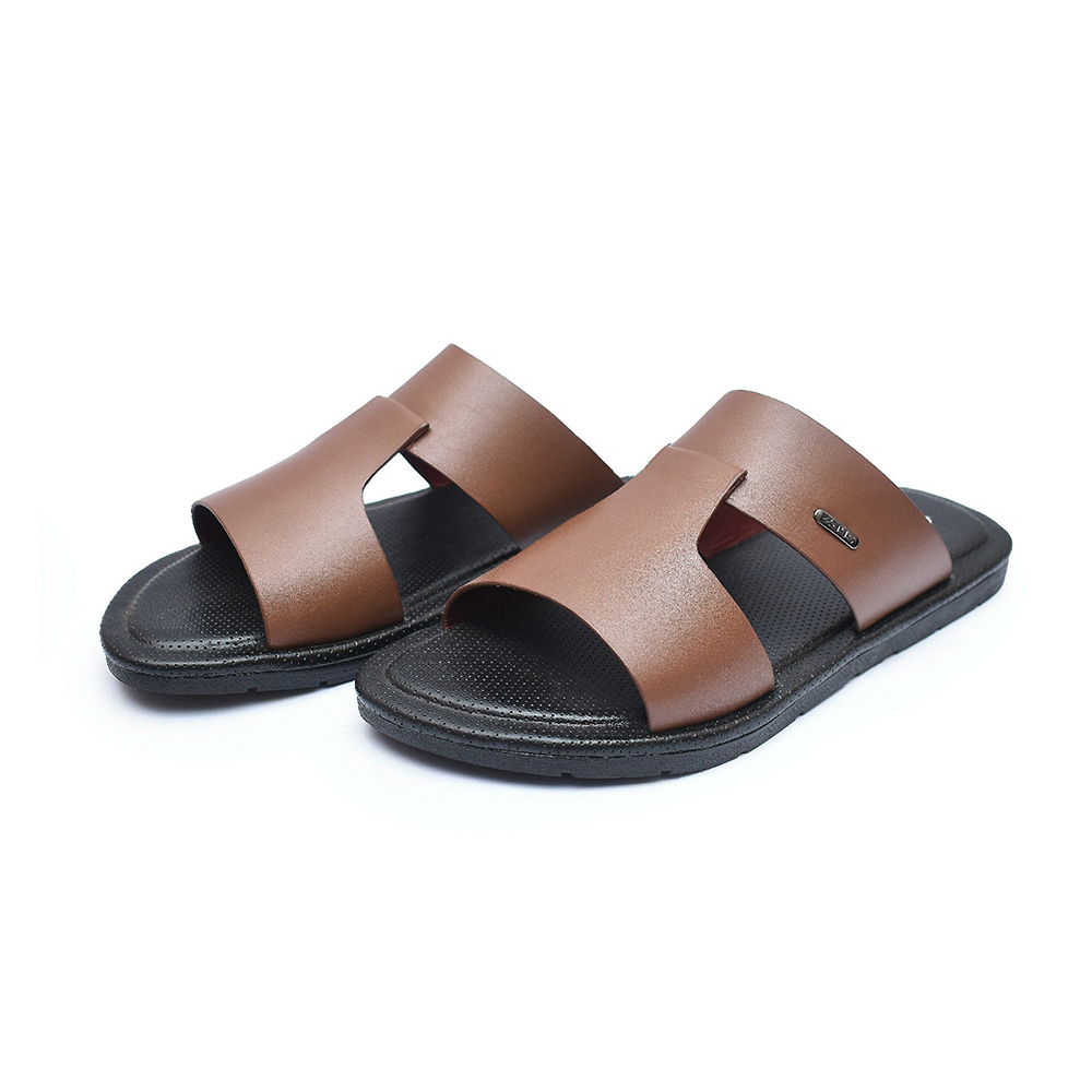 Zays Leather Sandal Shoe For Men - A74 - Brown