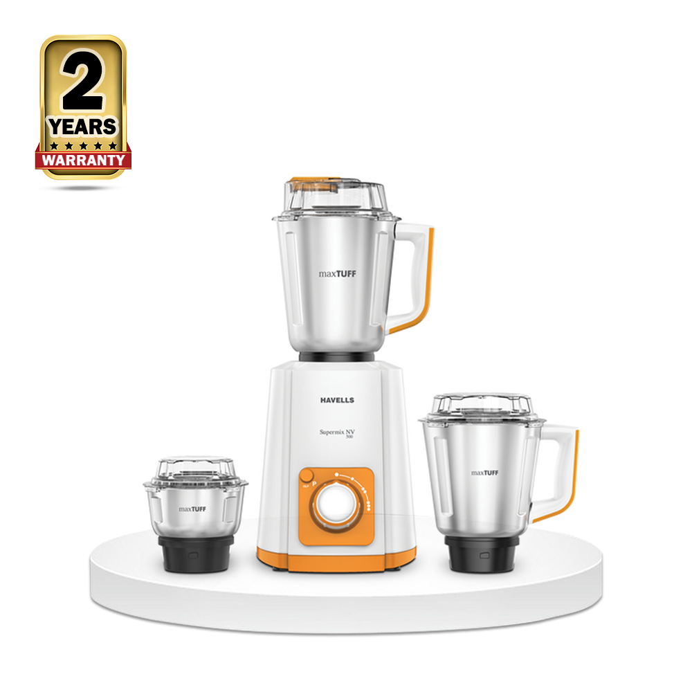 Havells Supermix NV - 3SS Jar Mixer Grinder - 700w - 1.5L - Orange