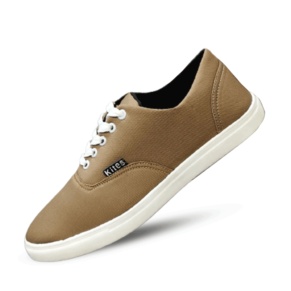 Brown on sale canvas sneakers