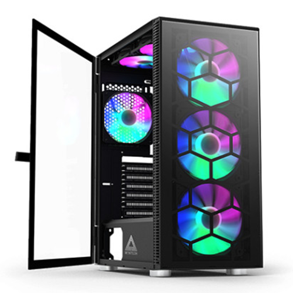 Montech X3 Glass ATX Mid Tower High Airflow PC Gaming Case - Black 