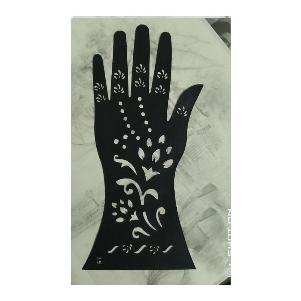 Mehedi Henna Hand Stencil Sticker For Women