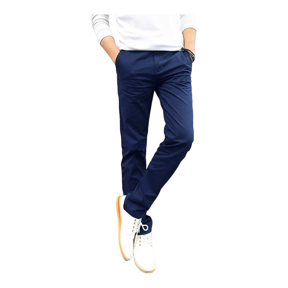 Cotton Chinos Gabardine Pant For Men - Royal Blue - NZ-3123