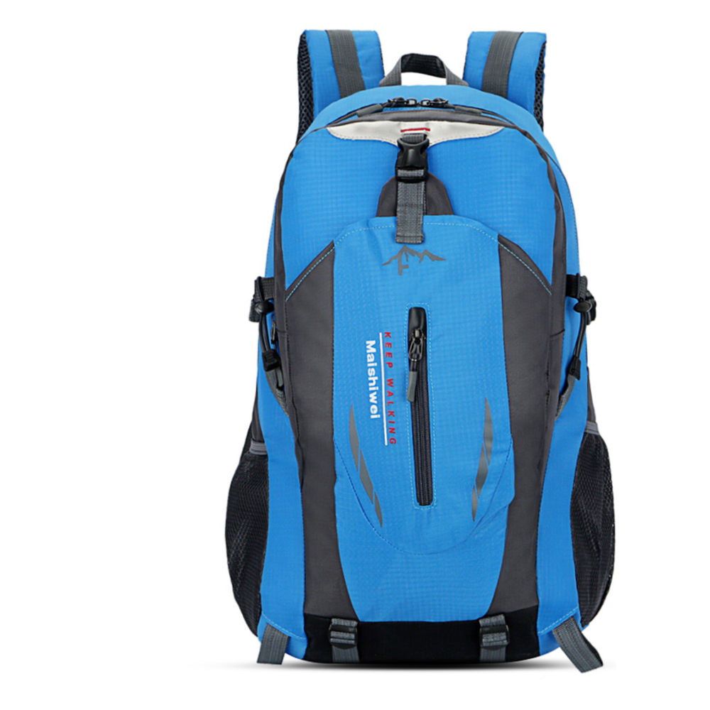 Anti-theft Waterproof Lightweight Travel Backpack for Men - Blue and Black