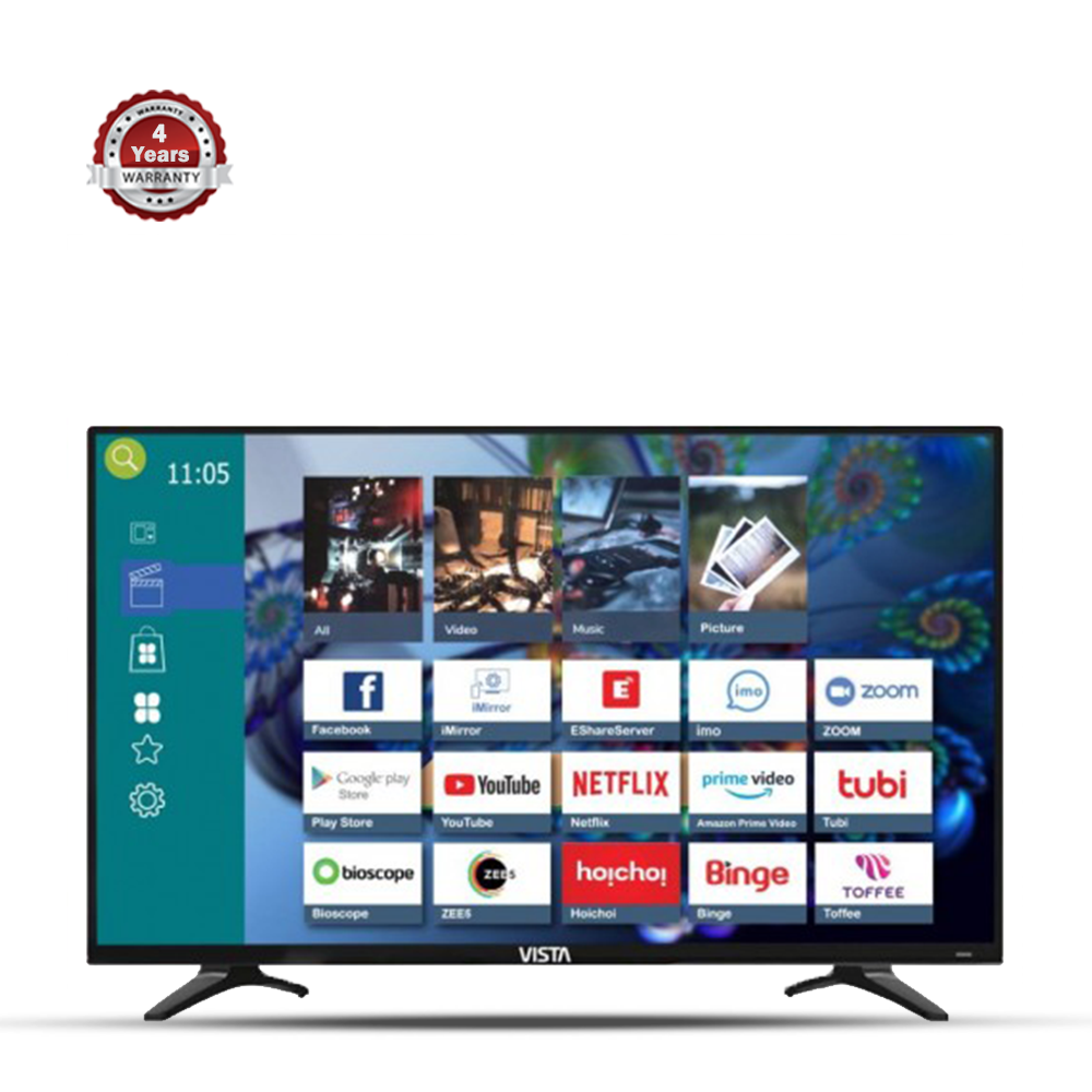 Vista VF55UHDVC Bezel-Less 4K UHD Android TV - 55 Inch 