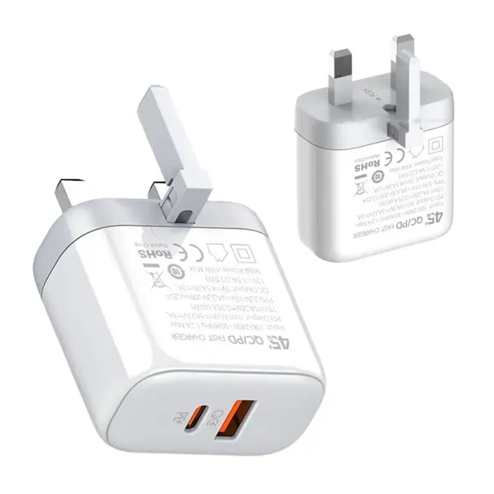Ldnio A2526C Type-C Fast And Smart Charger - 45W - White