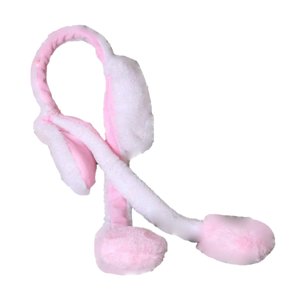 Cotton Cute Bunny Plush Hat Funny Play toy Ear Up Down Rabbit Gift Toy for  Girls