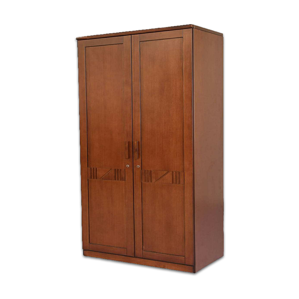 Twin Mart Malaysian Processed Wood 2 Door Almirah - 3.5'*6' Feet