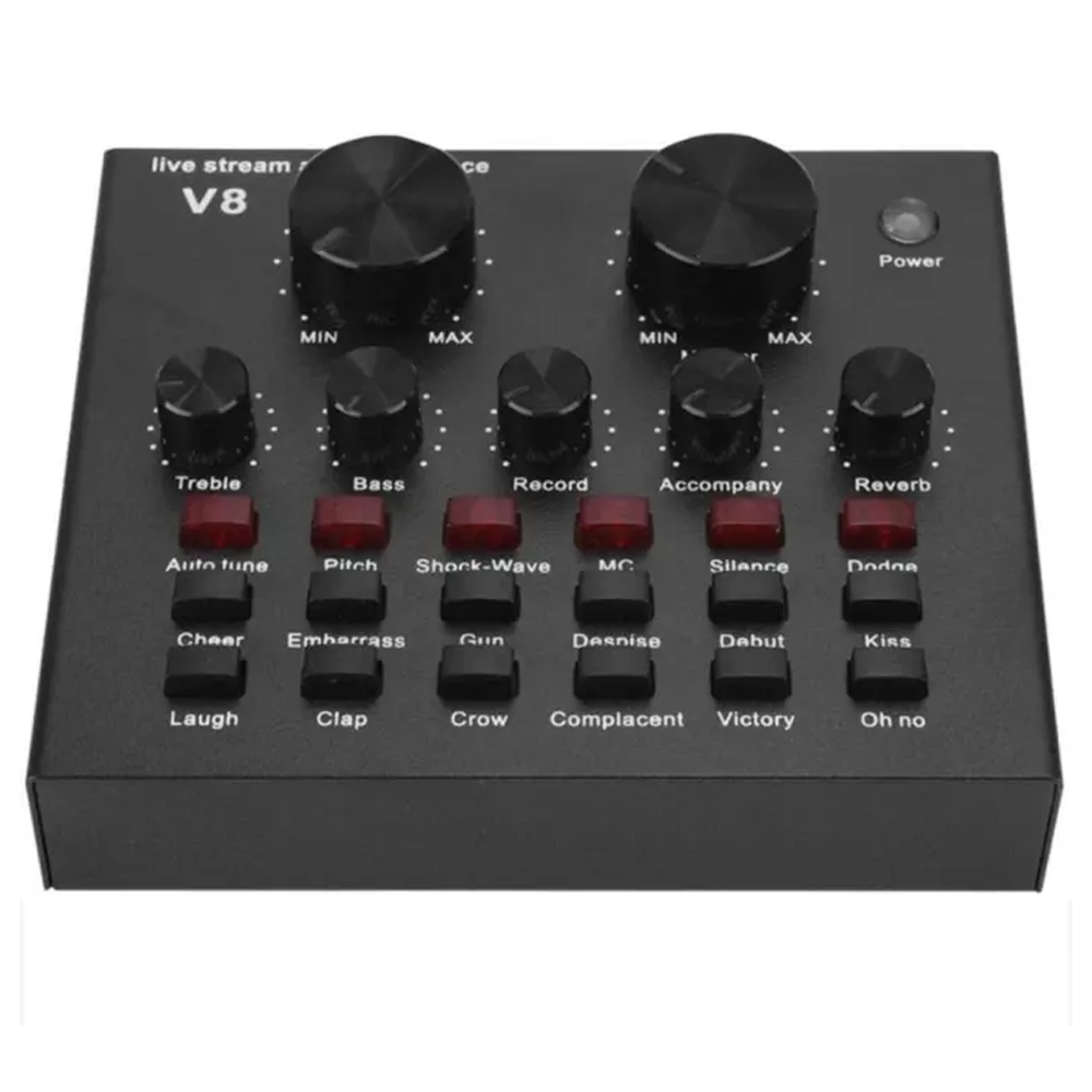 V8 Bluetooth Dj Sound Mixer for Live Broadcast