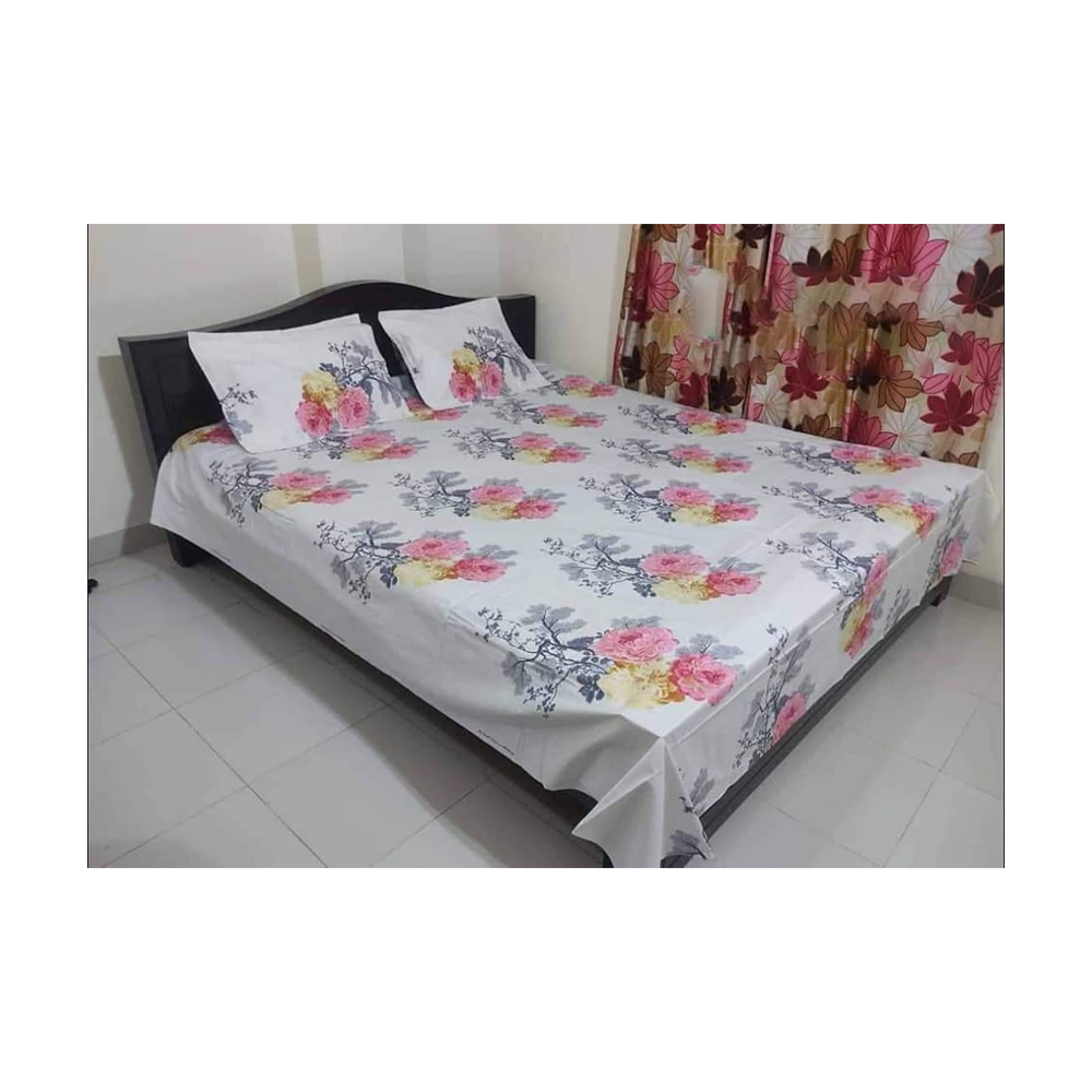 King Size Cotton Twill Bedsheet BT147 Multicolor