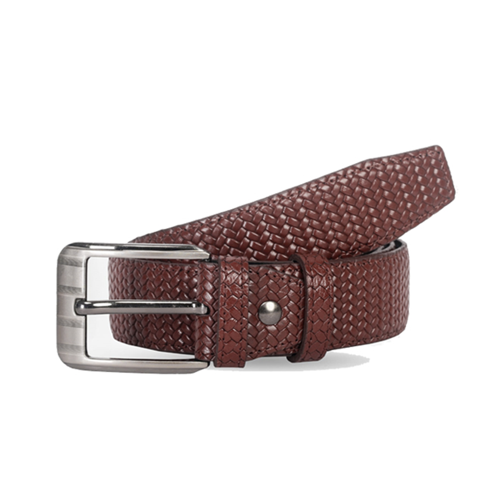 Leather Formal Belt for Men - Chocolate - PB-565