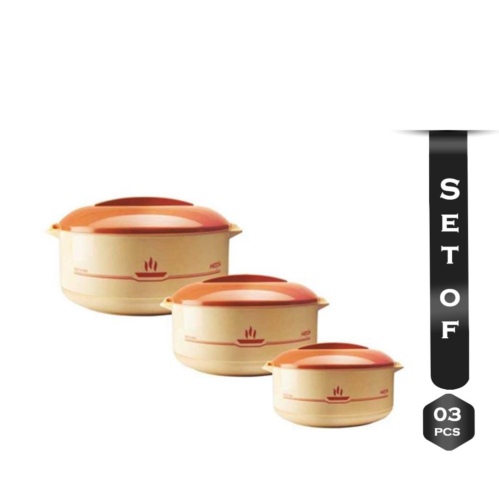 Pack of 3 Pcs Milton Hot Pot Set - Cream