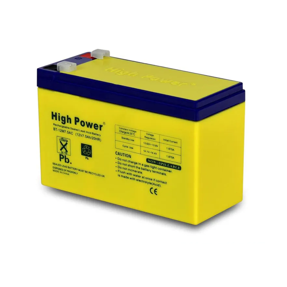 Many BT-12v.7.5Ah High Power Rechargeable Sealed Lead-Acid Battery