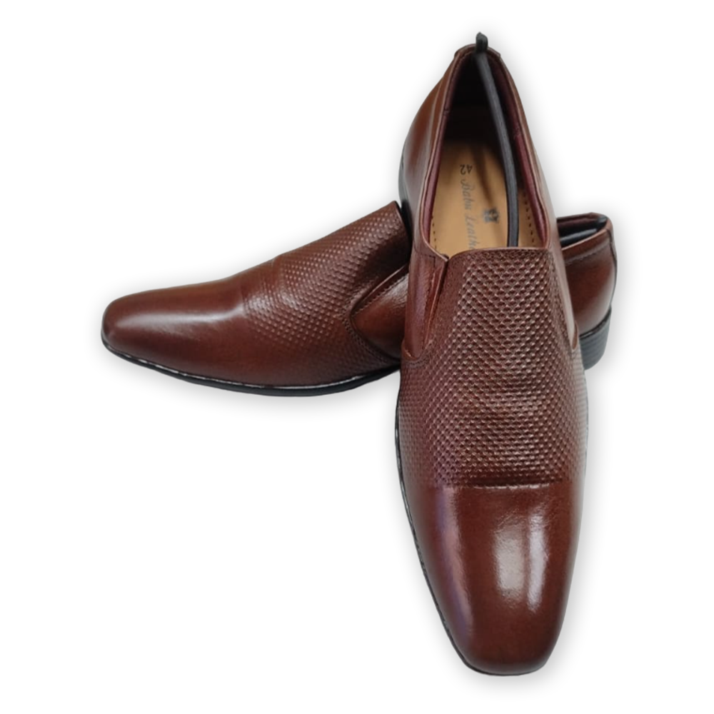 Leather Formal Shoes For Men - Brown