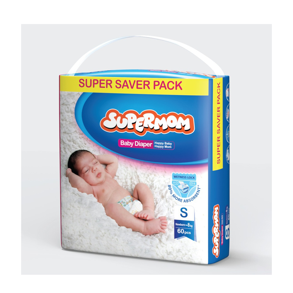Supermom Baby Diaper Belt Small - 0-8 Kg - 60 Pcs