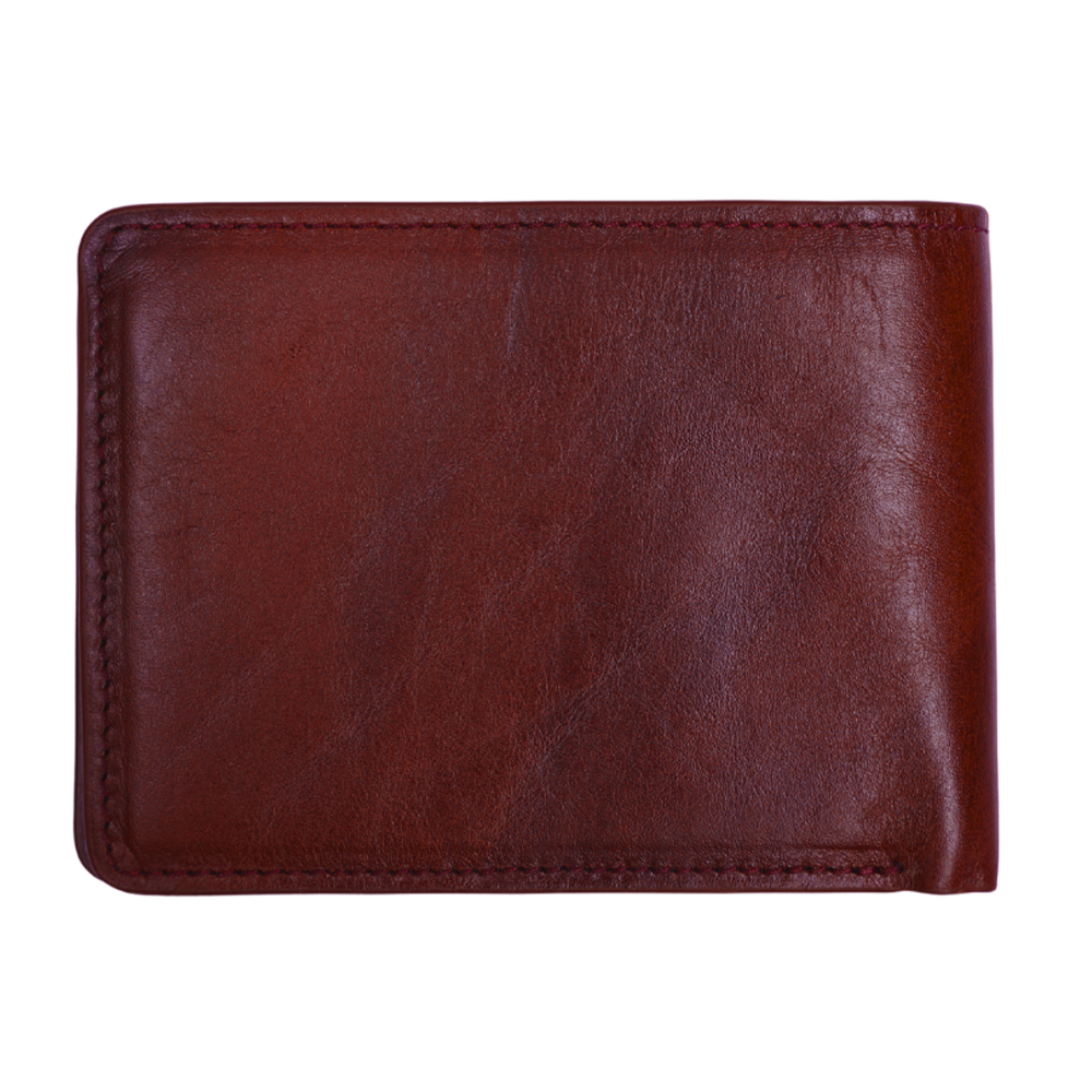 Zays Leather Bifold Short Wallet - Chocolate - ZSW107