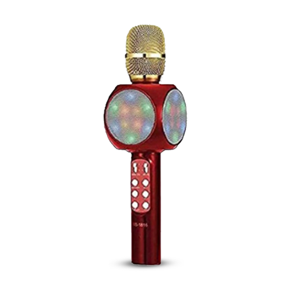 Wster WS-1816 LED Wireless Karaoke Microphone With Speaker - Multicolor
