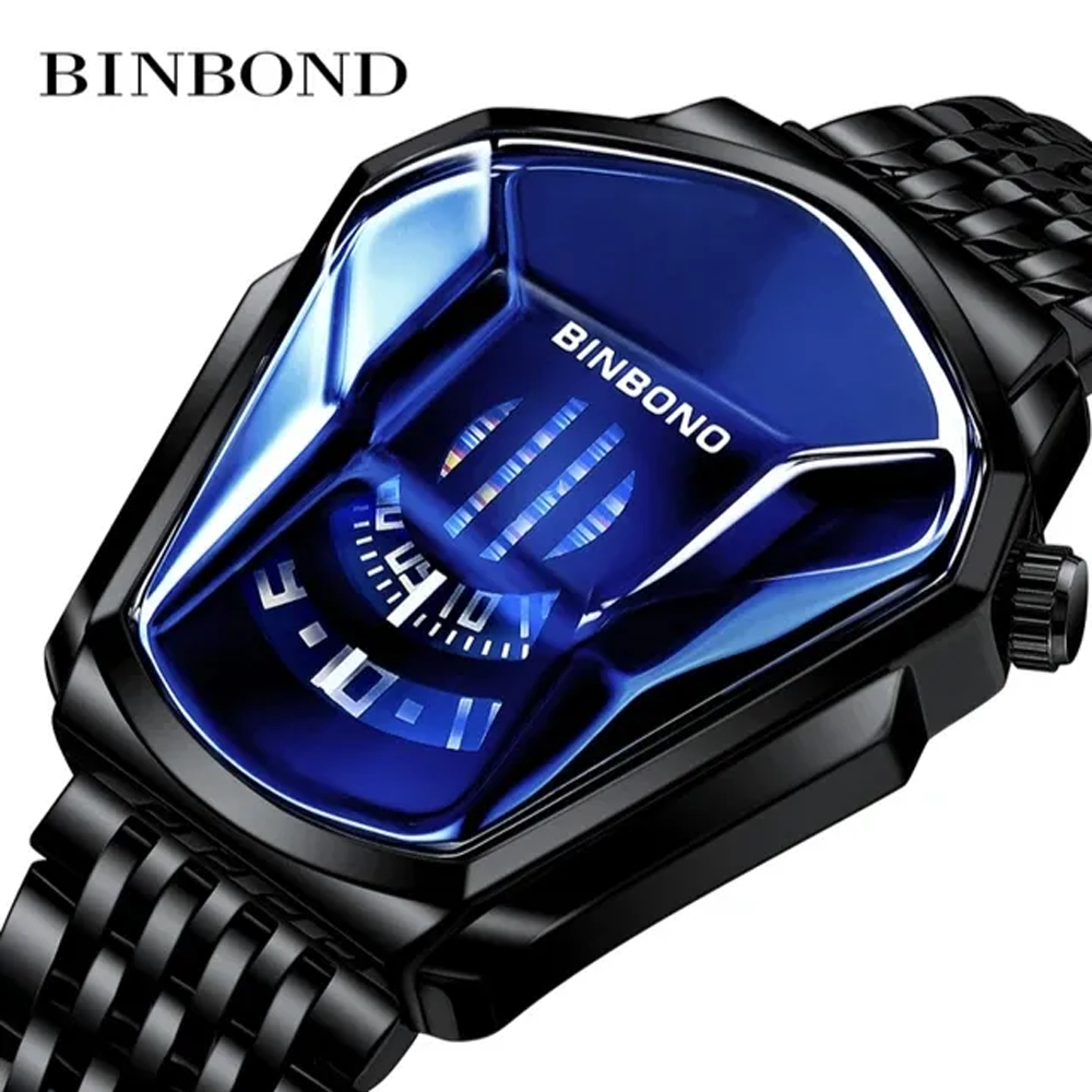 BINBOND JC001 Full Automatic Quartz Watch For Men - Black