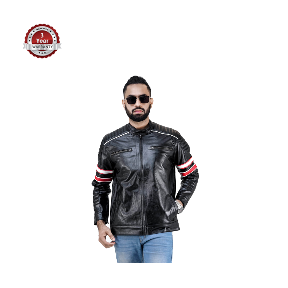 Leather Jacket For Men - JAC -01 - Black