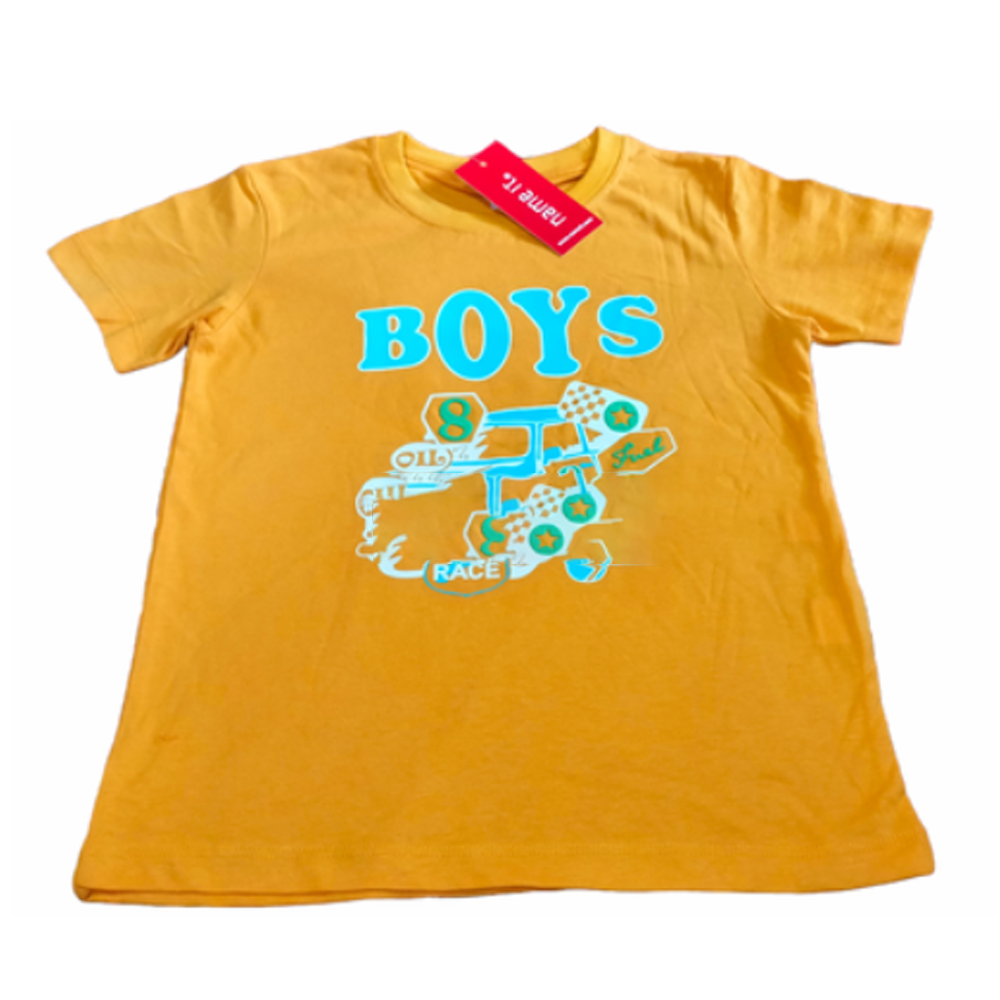 Cotton T-Shirt For Kids - Orange