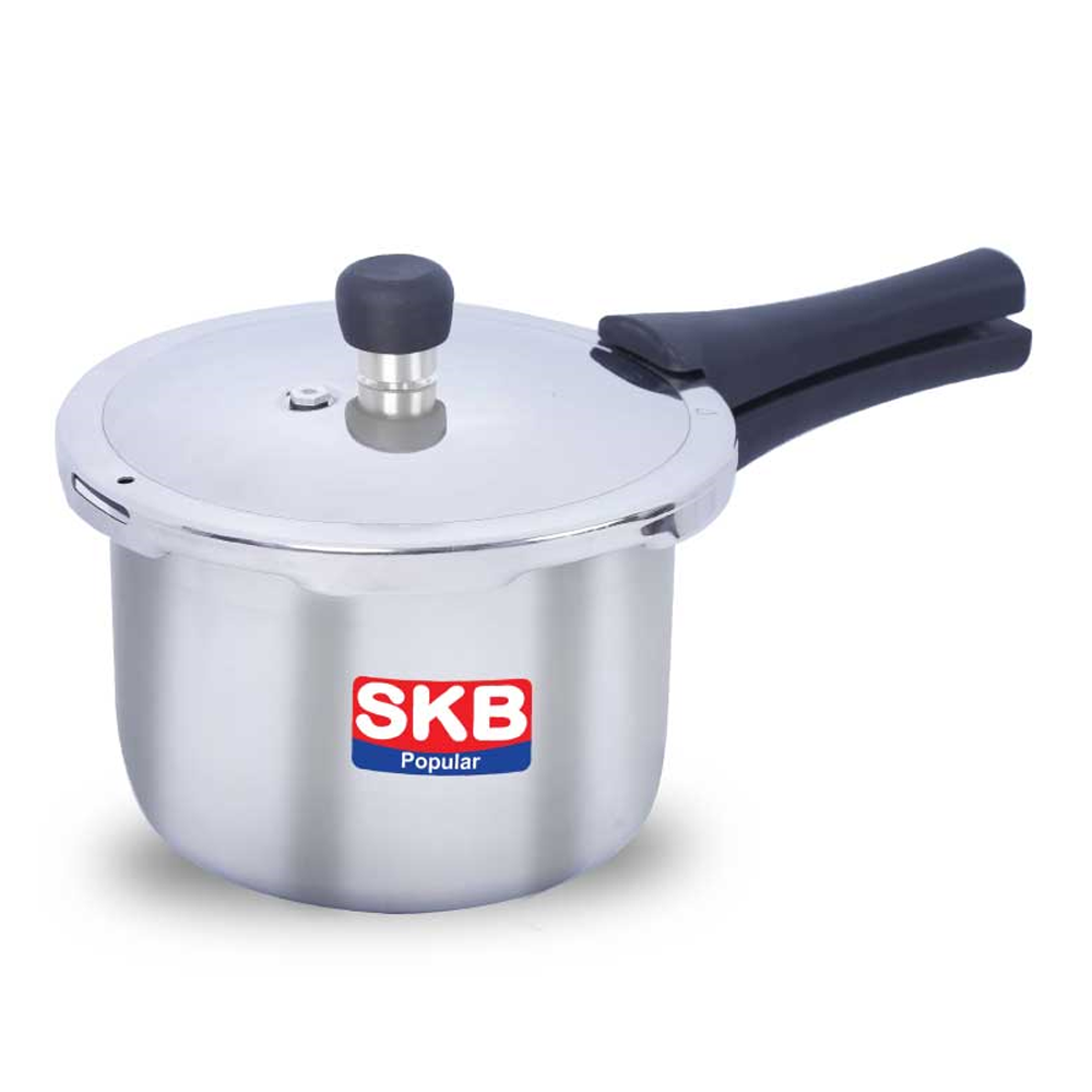 SKB Stainless Steel Pressure Cooker Whistle System - 6 Liter - Silver - PC 4004