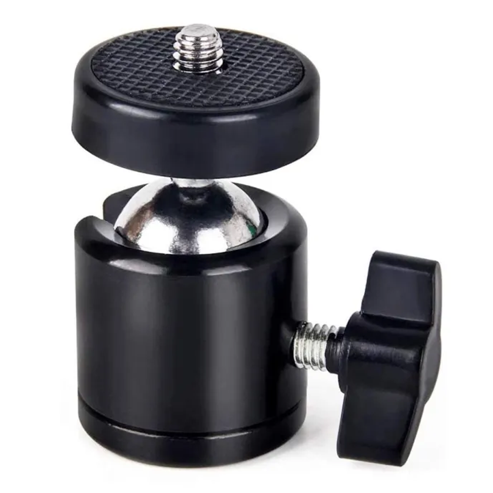 Aluminum Alloy Body Rotating Swivel Mini Tripod Ball Head - Black