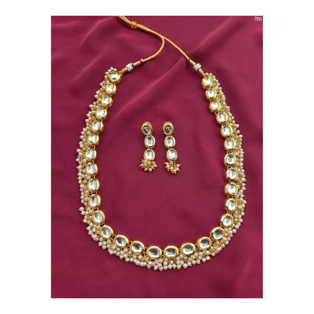 Goldplate Choker Necklace Jewelry Set For Women