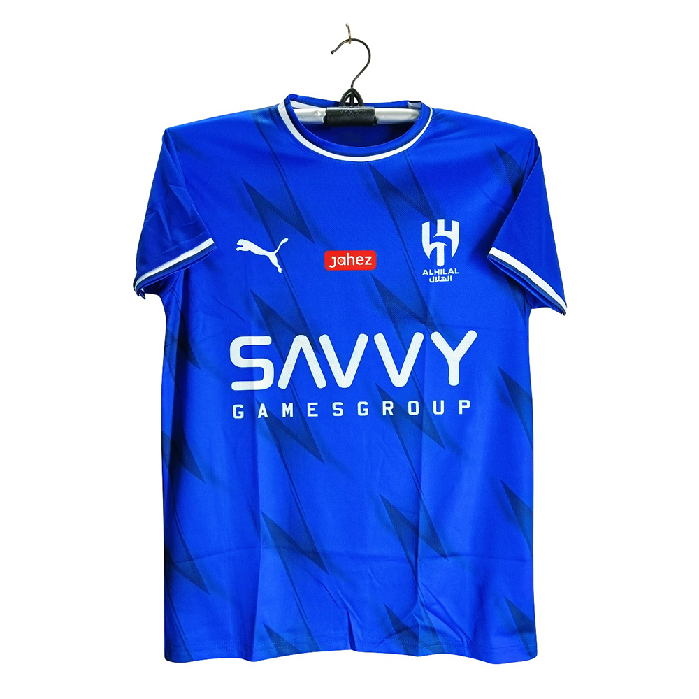 Al-Hilal Mesh Chinigura Short Sleeve Football Jersey For Man - Blue