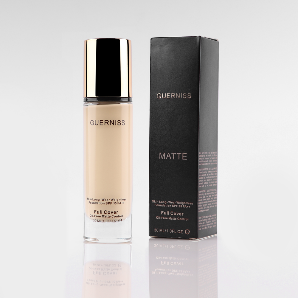 Guerniss Full Cover Matte Foundation - 30ml - Tan 7.0