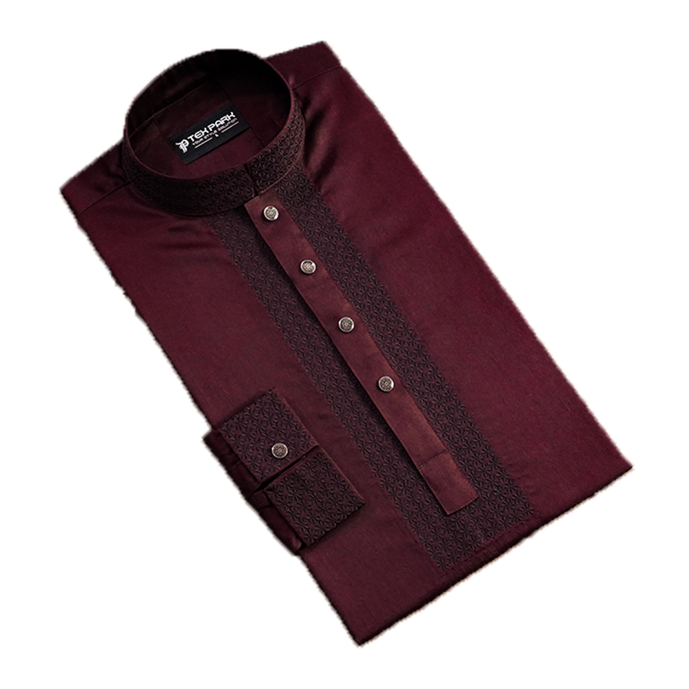 Cotton Panjabi For Men - Maroon - TP-08