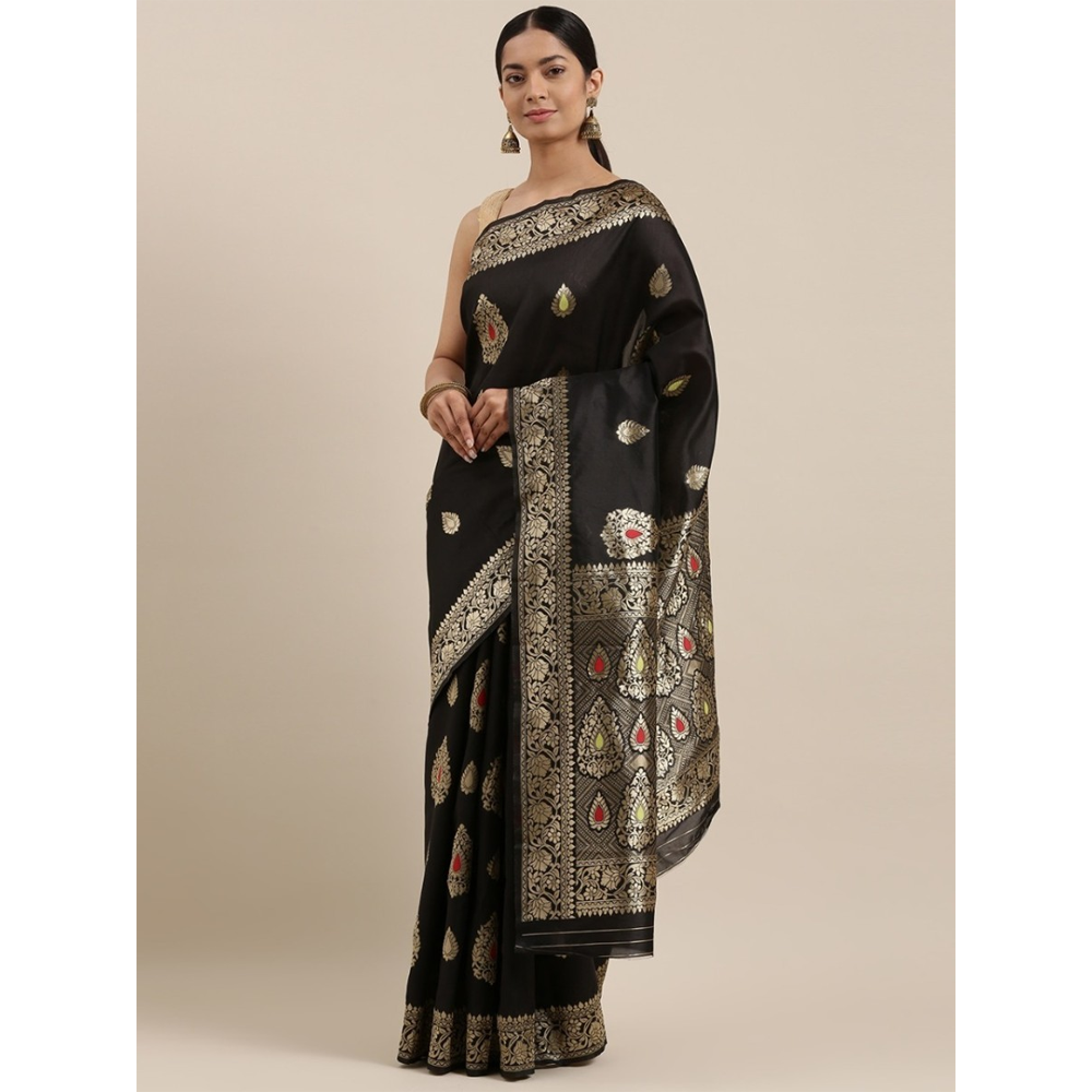 Silk Printed Saree With Blouse Piece For Women - MN-713