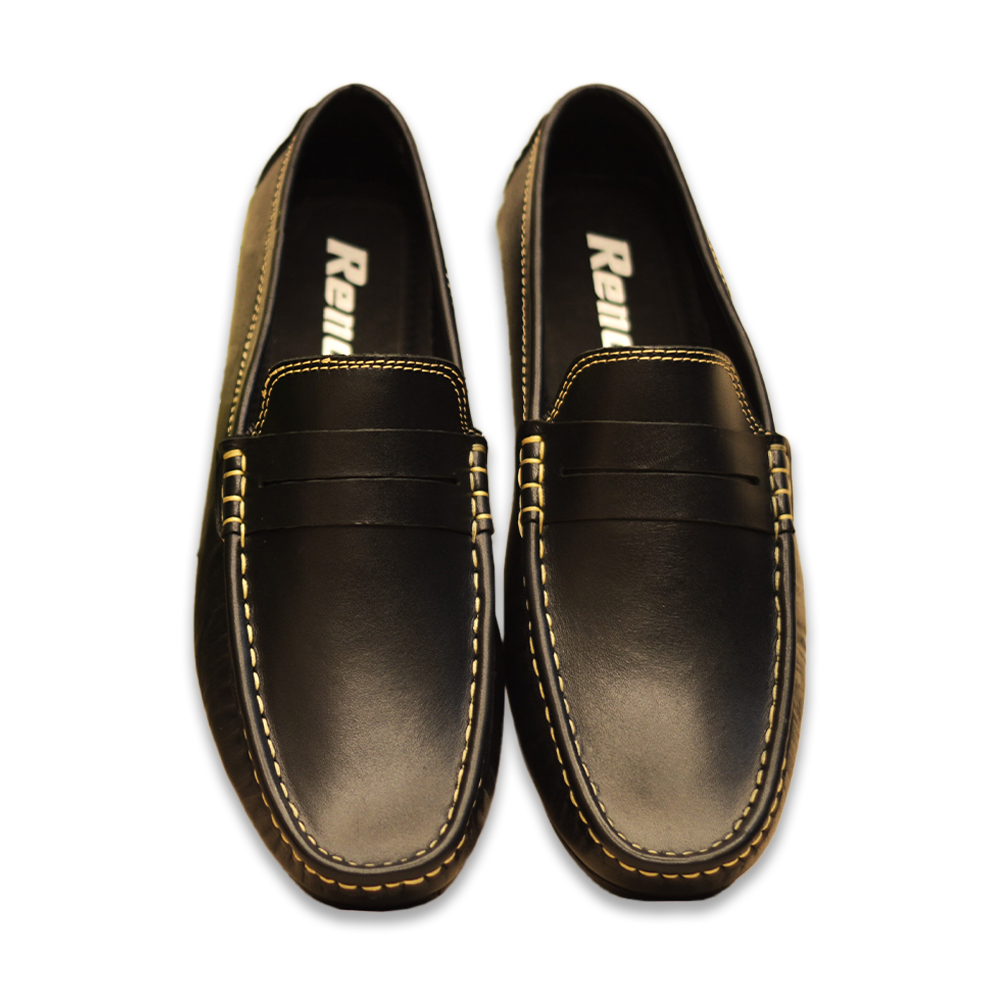 Reno Leather Loafer For Men - RL3025 - Black