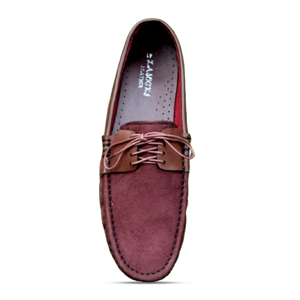 PU Leather Loafer Shoes For Men - Brown