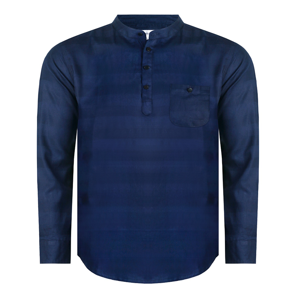 Cotton Full Sleeve Katua For Men - Navy Blue - OP231